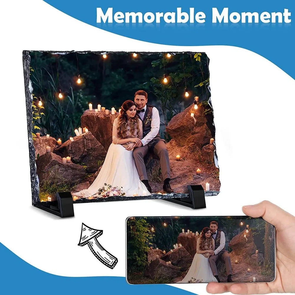 Personalised Photo Slate -  Family Pictures, Pets, Weddings, Birthdays